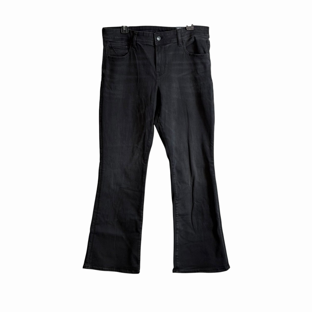 American Eagle Women 14 Low Rise Next Level Stretch Kick Boot Jeans Black NEW